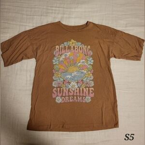 Billabong Kids Tan Sunshine Dreams Tee Size Large